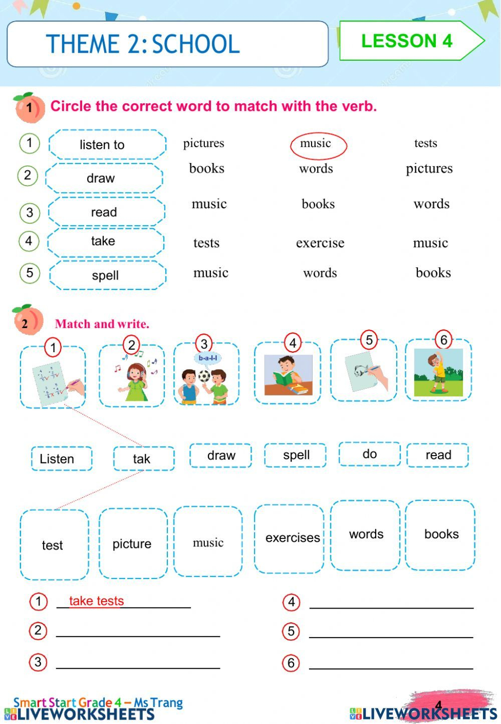 30 Worksheets In English Grade 1