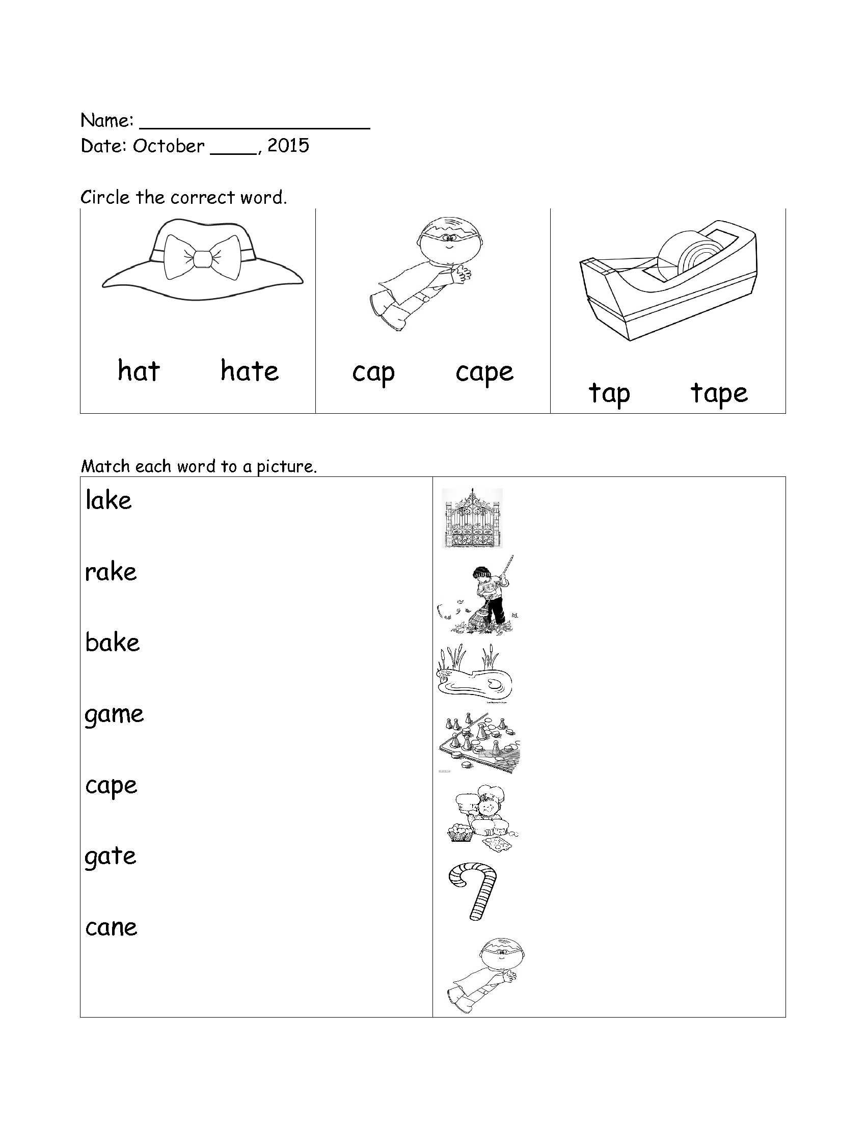 30 Worksheets In English Grade 1