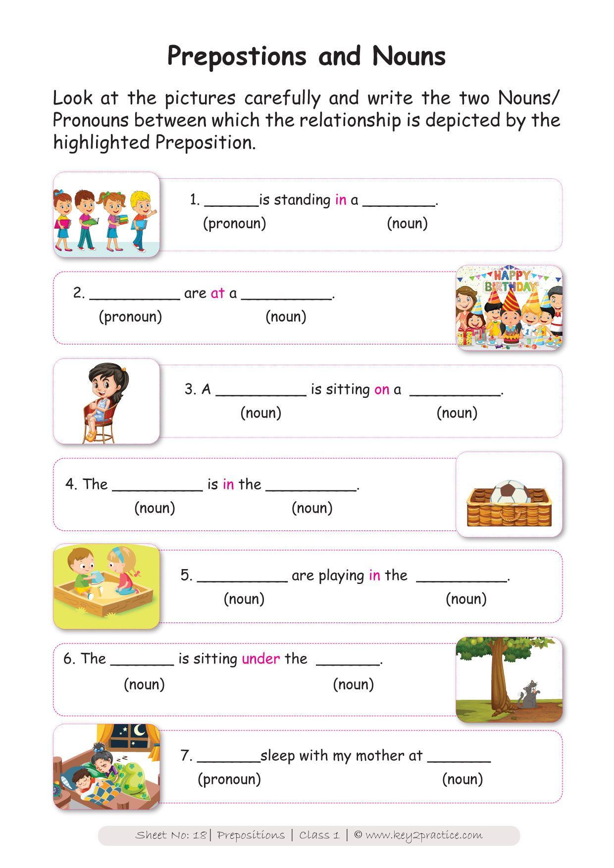 30 Worksheets In English Grade 1