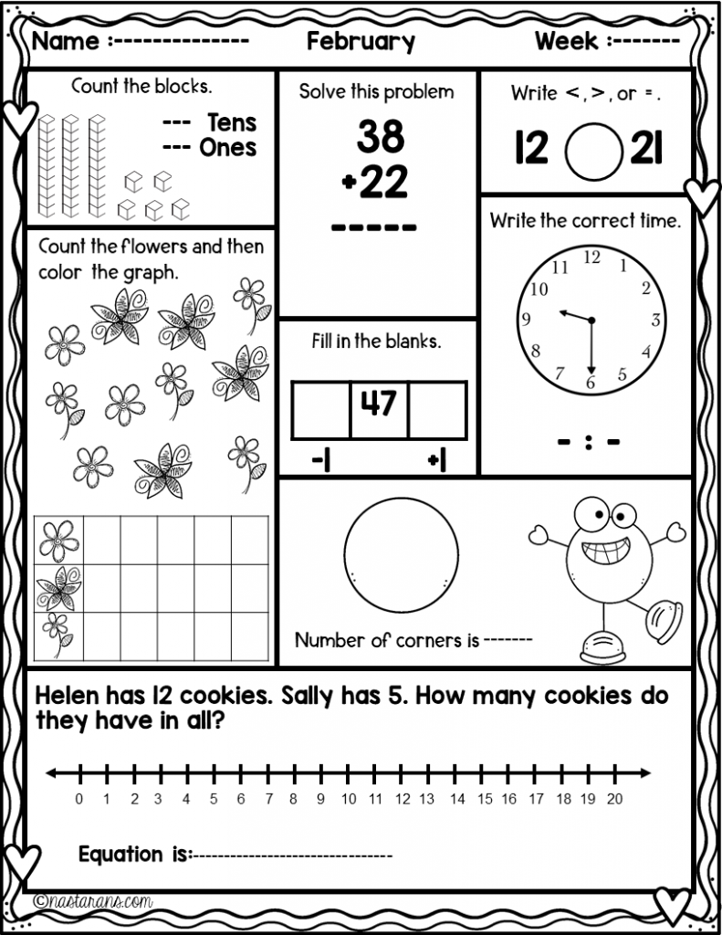 21 1St Grade Math Worksheets 3 By 3