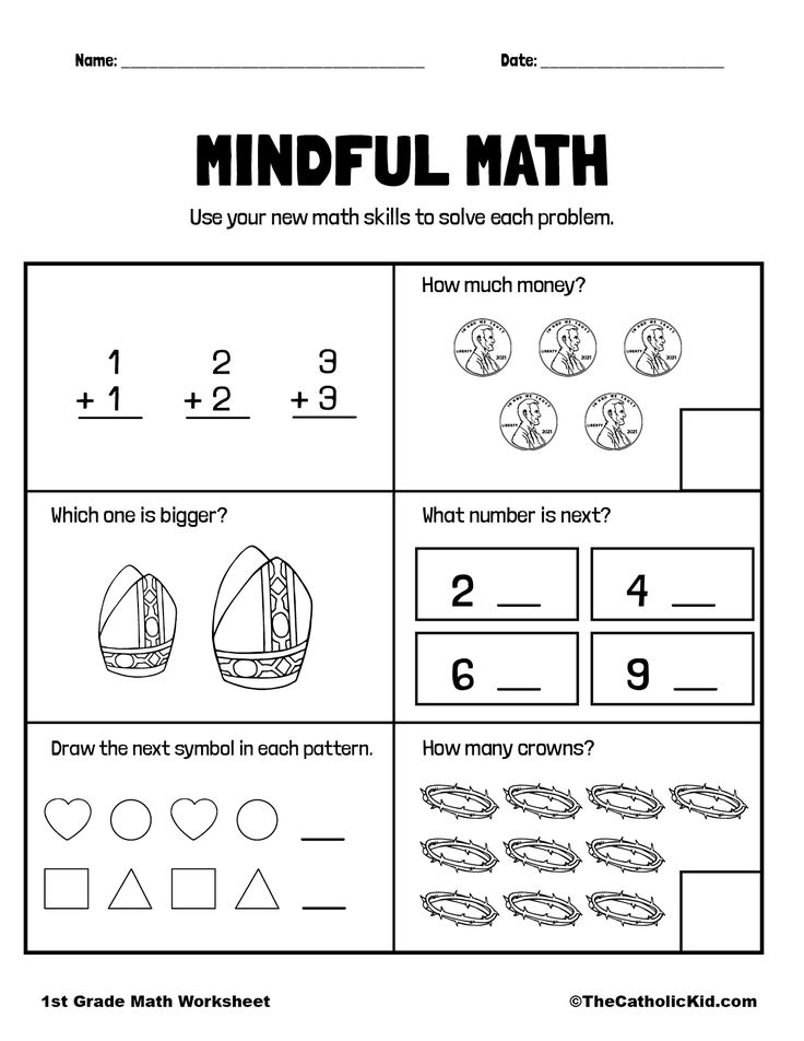 21 1St Grade Math Worksheets 3 By 3