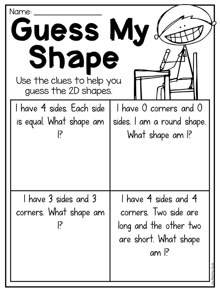 21 2D Shapes Worksheets 1St Grade