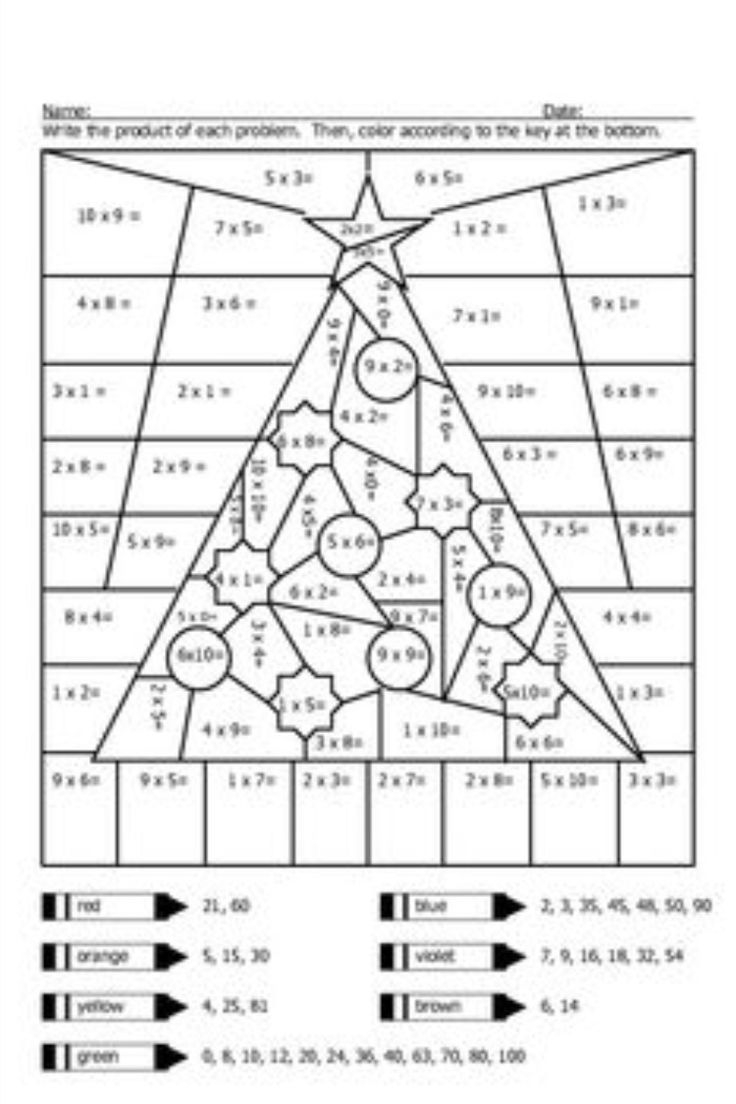 21 3Rd Grade Multiplication Worksheets Christmas