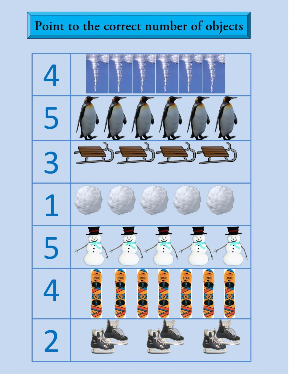 21 Counting Objects Worksheets Cut And Paste