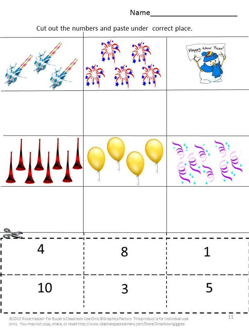 21 Counting Objects Worksheets Cut And Paste
