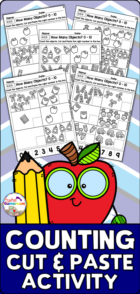 21 Counting Objects Worksheets Cut And Paste