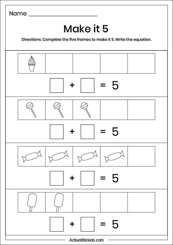 21 Counting Objects Worksheets Cut And Paste