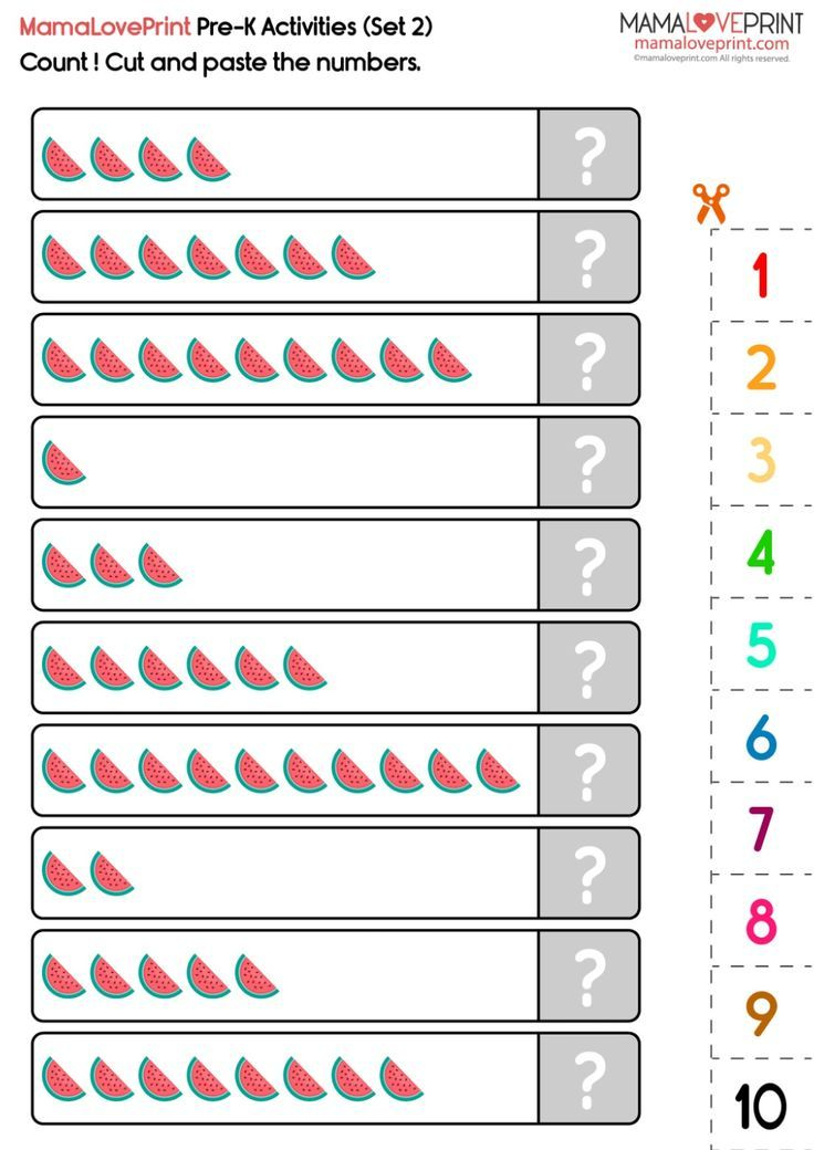 21 Counting Objects Worksheets Cut And Paste