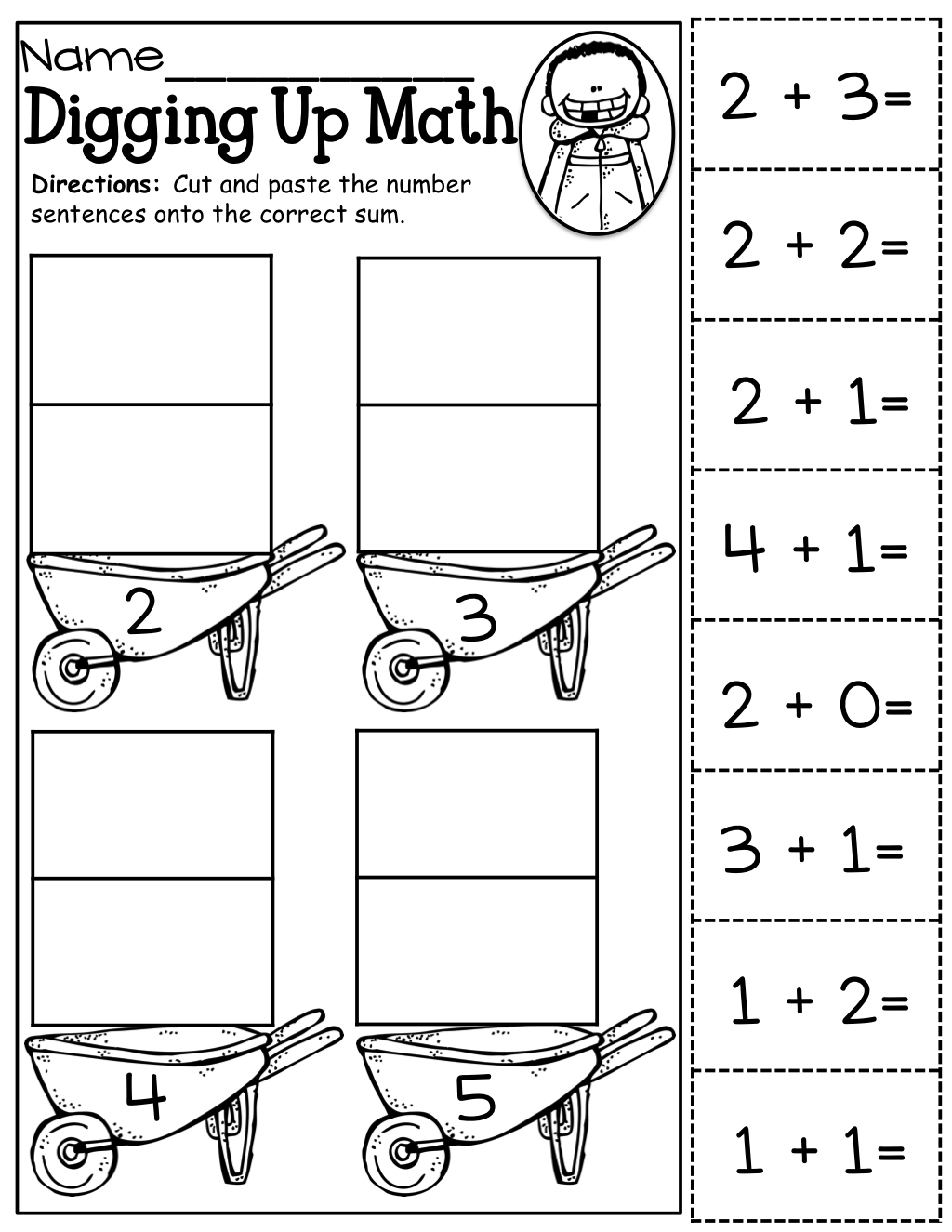 21 Cut And Paste Worksheets Preschool Math