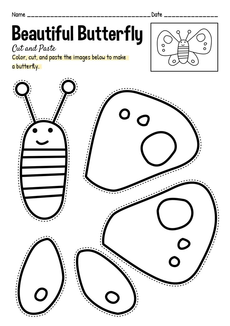 21 Kids Worksheets Preschool Cut And Paste