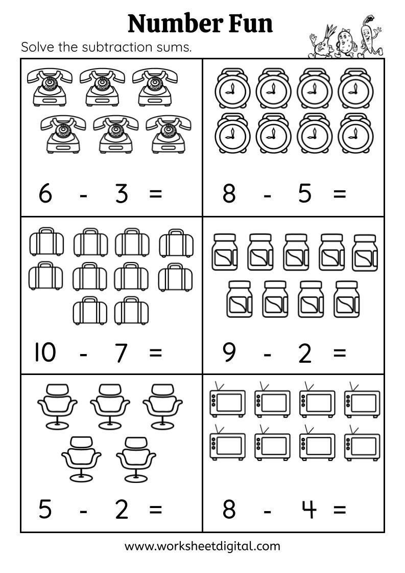 21 Math Revision Worksheets For Kindergarten