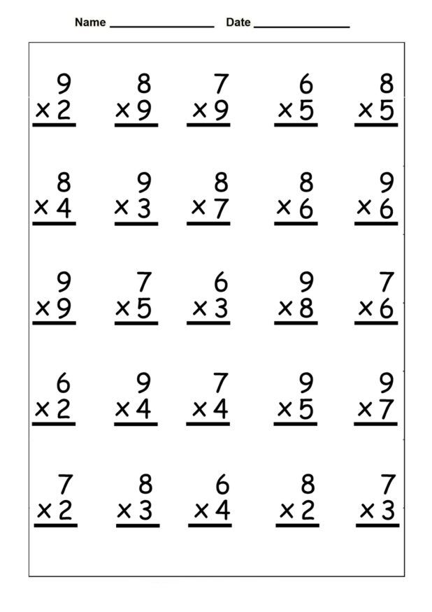 21 Math Worksheets 3Rd Grade Multiplication