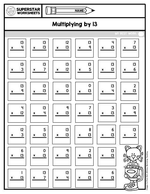 21 Multiplication By 7 Worksheets