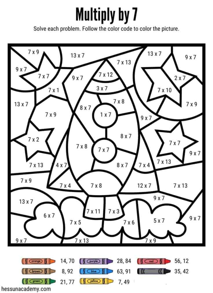 21 Multiplication By 7 Worksheets