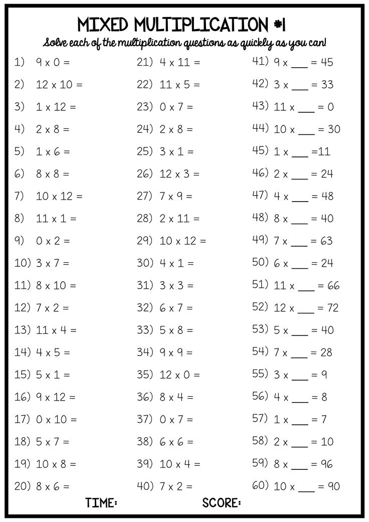 21 Multiplication Worksheets 4Th Grade Homework