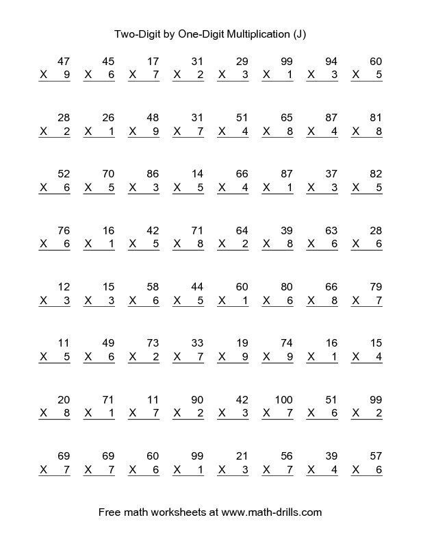 21 Multiplication Worksheets 4Th Grade Homework
