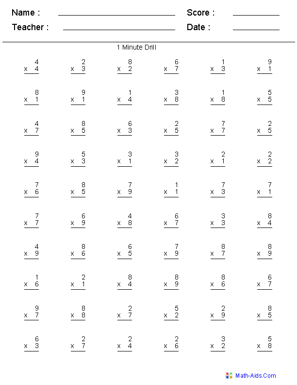 21 Multiplication Worksheets 4Th Grade Homework