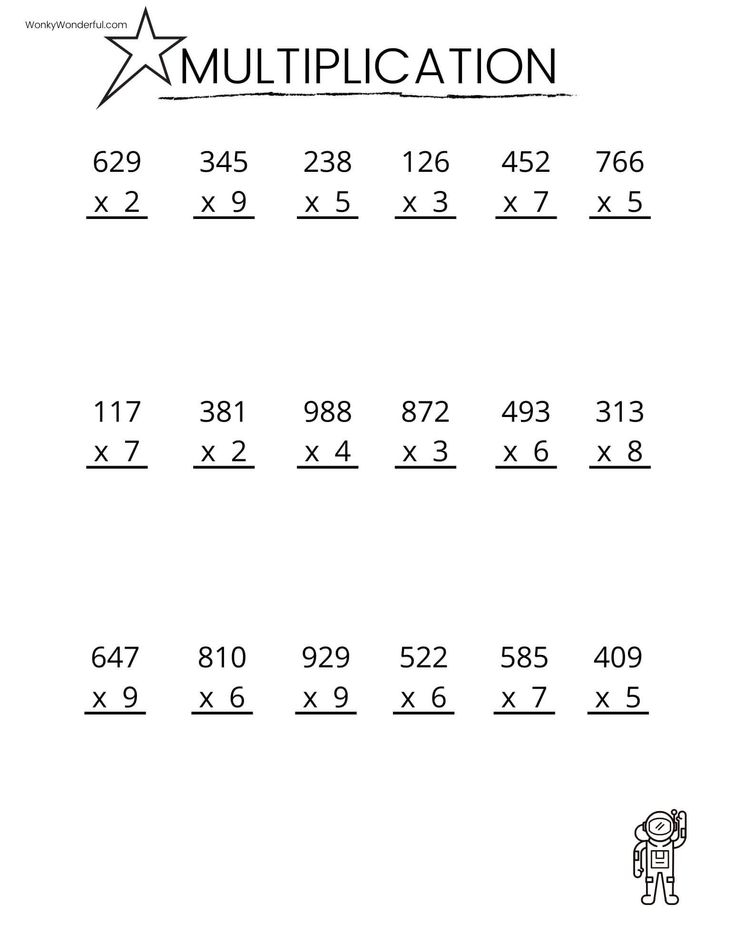 21 Multiplication Worksheets 4Th Grade Homework