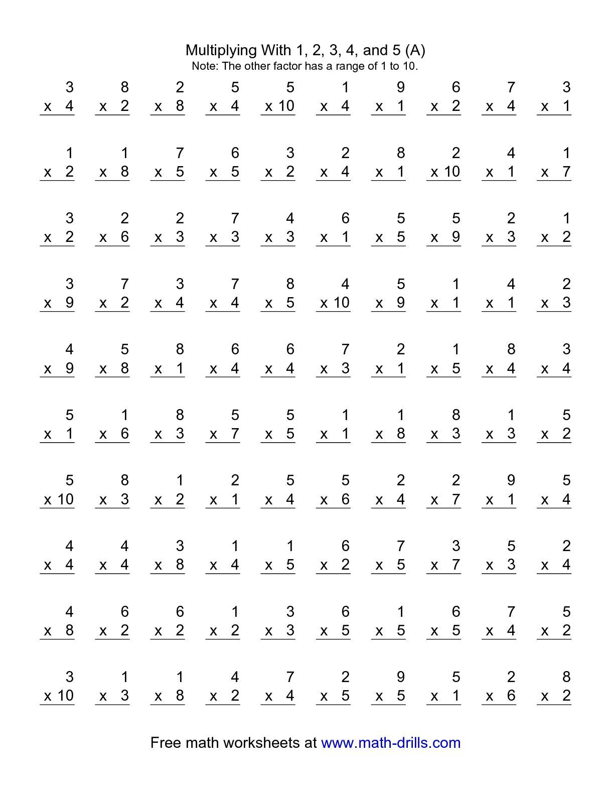 21 Multiplication Worksheets Without Regrouping