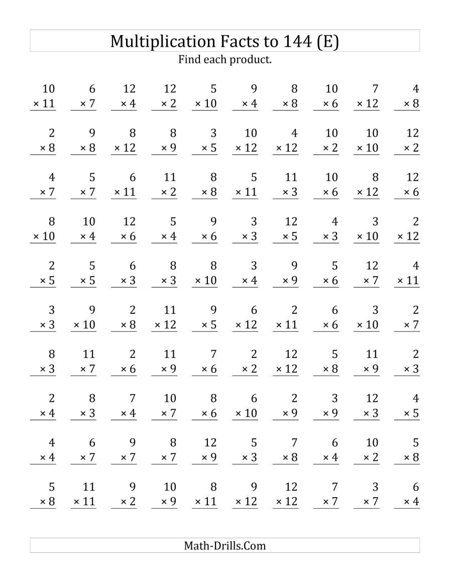 21 Multiplication Worksheets Without Regrouping