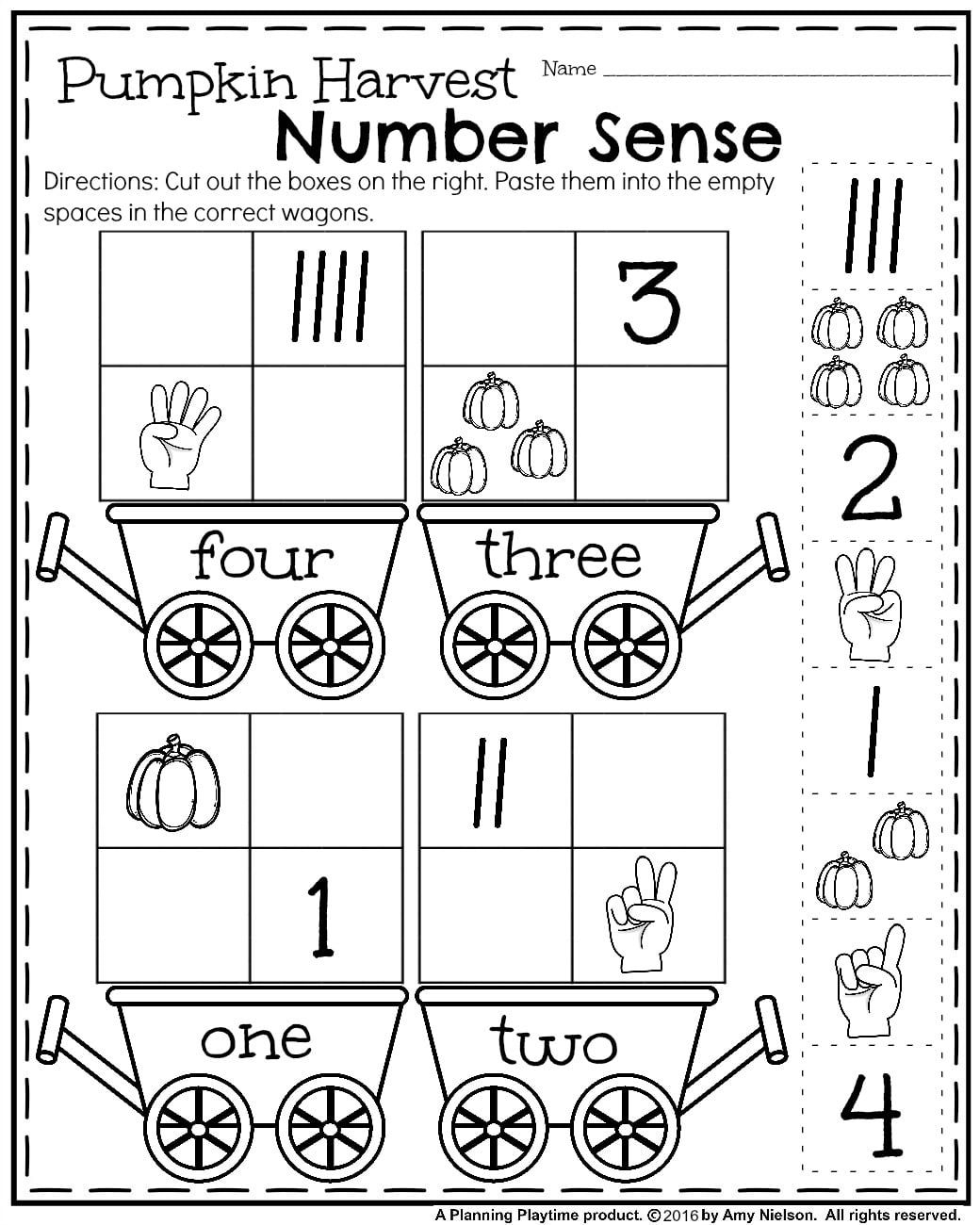 21 October Kindergarten Worksheets Free