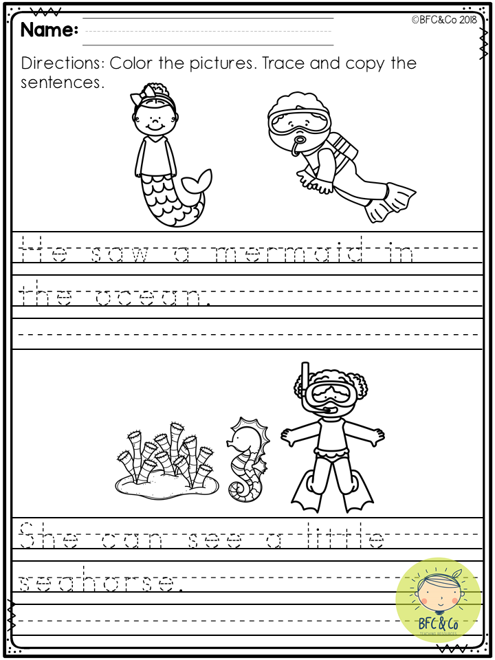 21 Reading And Writing Worksheets For Kindergarten