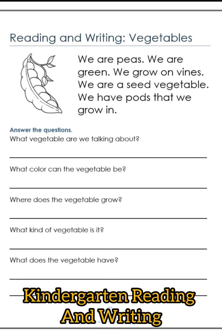 21 Reading And Writing Worksheets For Kindergarten