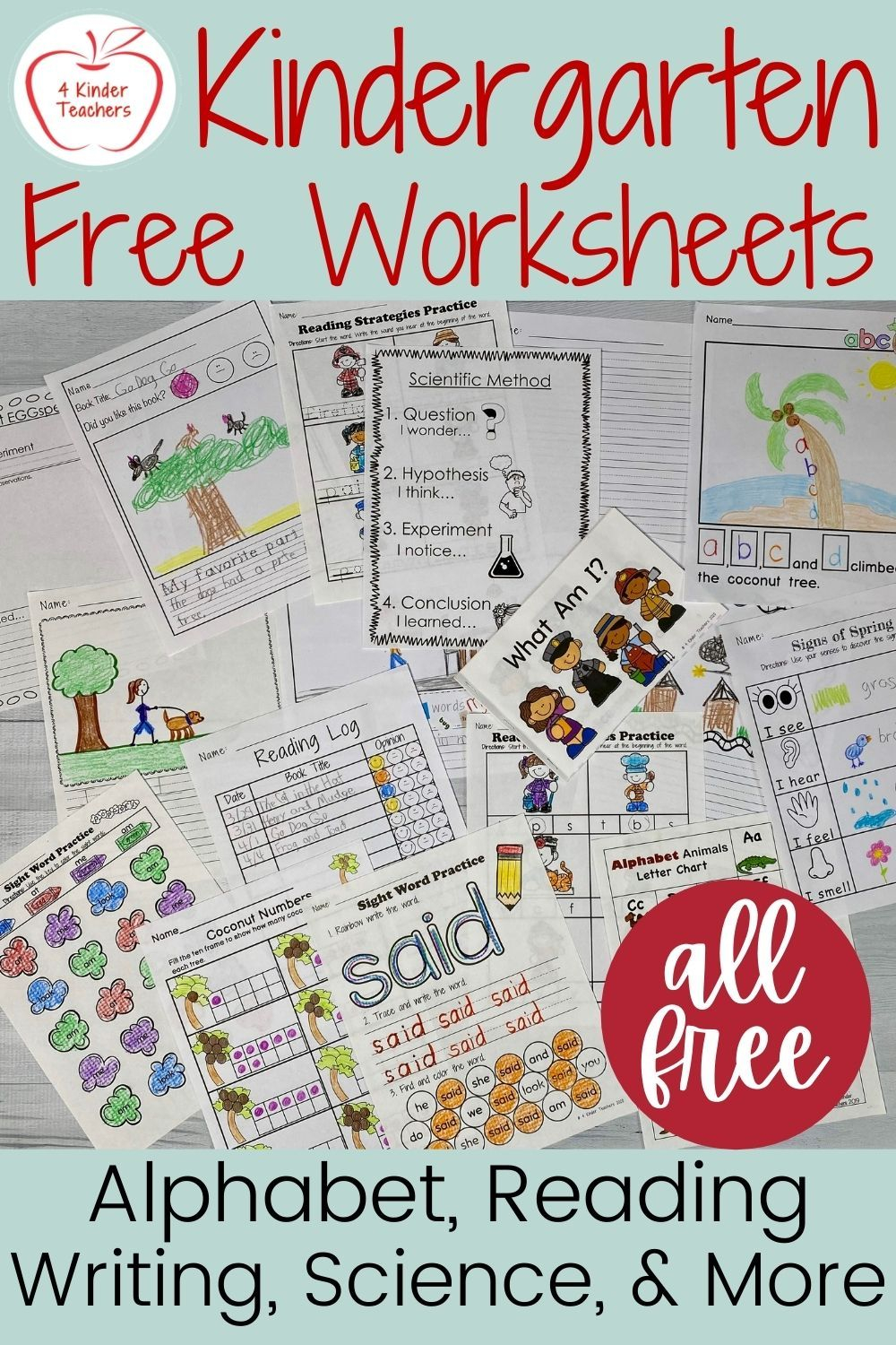 21 Reading And Writing Worksheets For Kindergarten