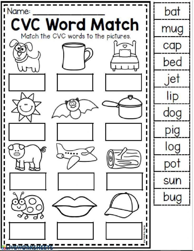 21 Reading Cvc Words Worksheets Free Kindergarten