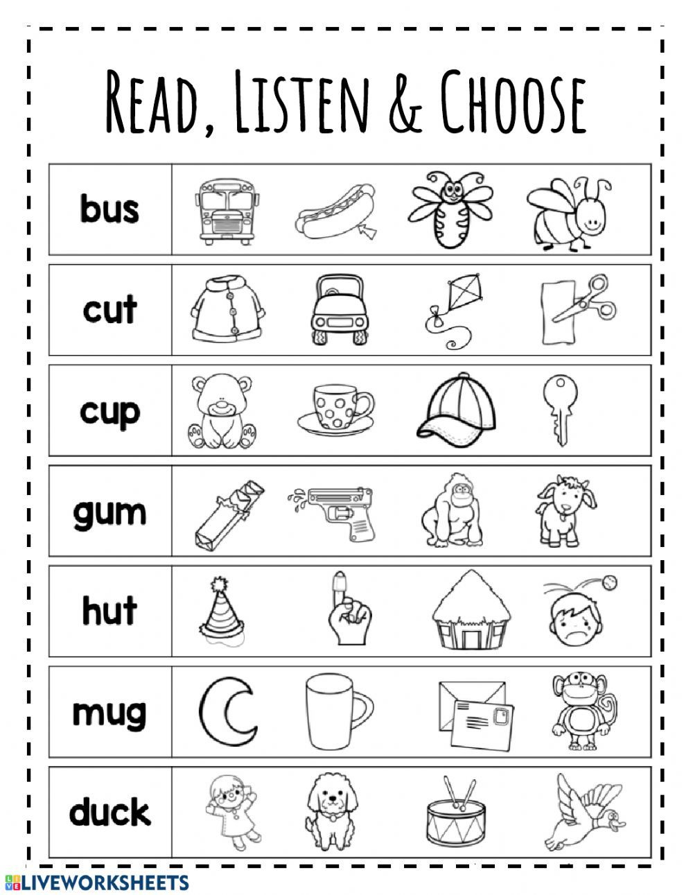 21 Reading Cvc Words Worksheets Free Kindergarten