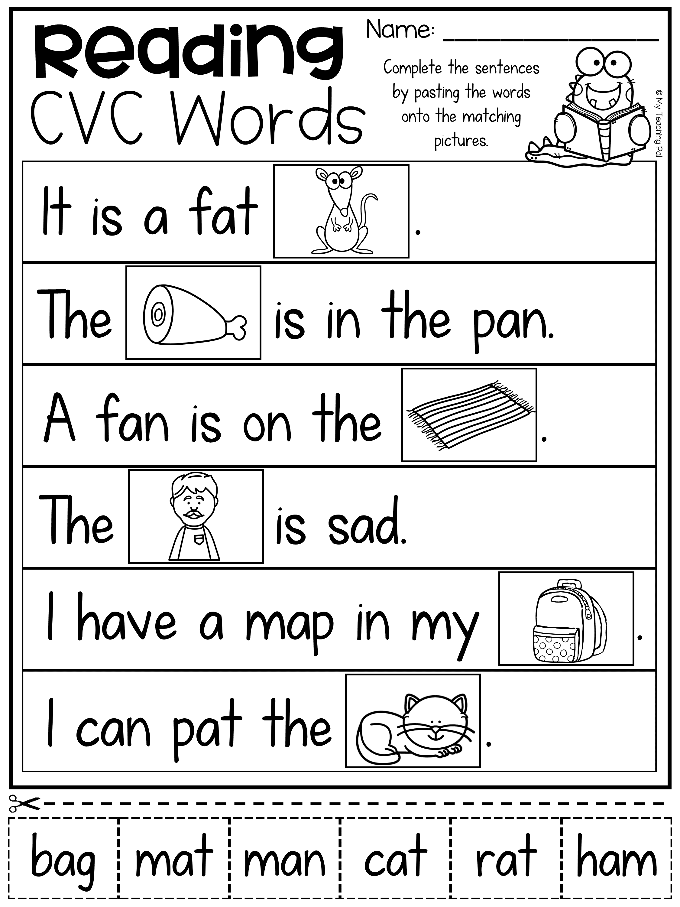 21 Reading Cvc Words Worksheets Free Kindergarten