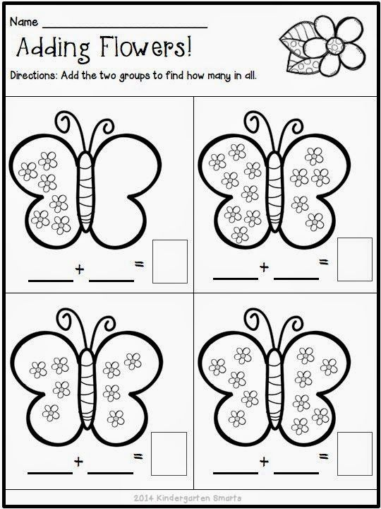 21 Spring Addition Worksheets Kindergarten